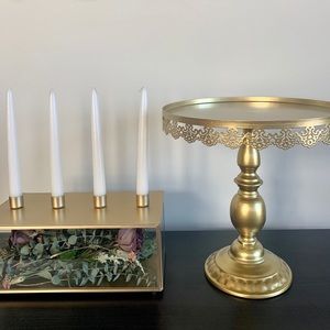 12 inch gold cake stand